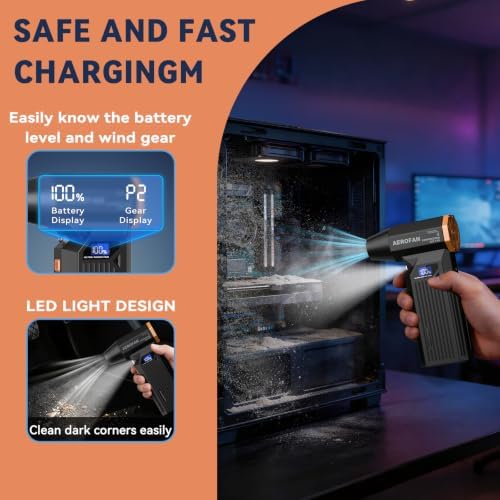 Electric Air Duster - 150000RPM Rechargeable Cordless Compressed Air Duster - Image 2