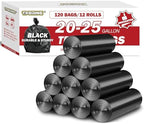 20-25 Gallon Trash Bags Unscented, 30'' x 33'', Black, 120 Count by TFORING%C2%AE