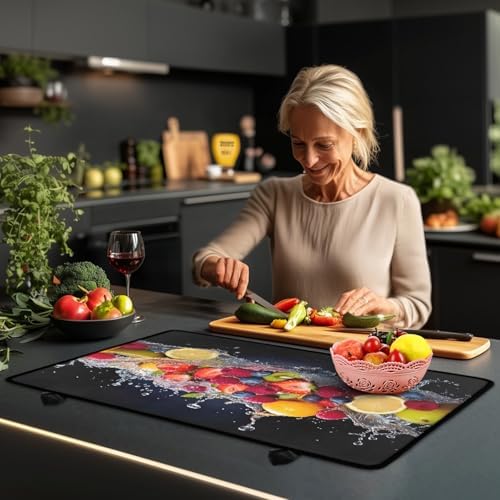 Colorful Mixed Fruit Splash Stove Top Cover for Electric Stoves - Image 7