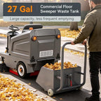 E8 51" Ride-On Commercial Floor Sweeper Machine, 27 Gal Hopper & 800W Motor - Image 3