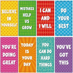8Pcs Classroom Inspirational Fluorescent Light Covers,2x4 FT Colorful by Hallswl