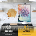 NYZE Colorful Tree Stove Top Cover for Electric Stove 28x20 Inch Silicone Stovetop Protector Cover, Scratch-Resistant Decorative Kitchen Mat for Electric/Glass Stove Top - Image 6