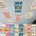 8Pcs Classroom Inspirational Fluorescent Light Cover,2x4 FT Modern Graphic by Hallswl