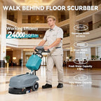 15" Walk Behind Floor Scrubber Machine, 23" Squeegee - Image 2