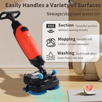 Commercial Floor Scrubber Machine,17” Cleaning Width,Multi Functional Floor Buffer Polisher Machine,240 RPM,Deep Cleaning Tile and Grout, Hardwood Floors and Carpets with Ease Red - Image 3