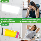 8 Pcs Fluorescent Light Covers with 80 Magnets Decorative for Classroom Ceiling Light 4 x 2 Ft Magnetic Light Cover Filter Easy Install for Office Hospitals Home Drop Ceiling Supplies (Composition) - Image 4