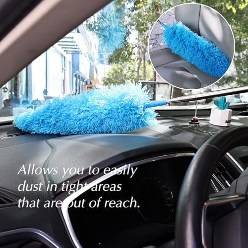 4PCS Microfiber Duster Kit, 3 in 1 Microfiber Dusters Retractable Gap Dust Cleaner and Chenille Duster with 83 inches Extra Long Extension Pole for Cleaning Ceiling Fan, High Ceiling - Image 7