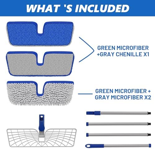 2-Sided Microfiber Dust Mop for Hardwood Floors & Walls - Image 2