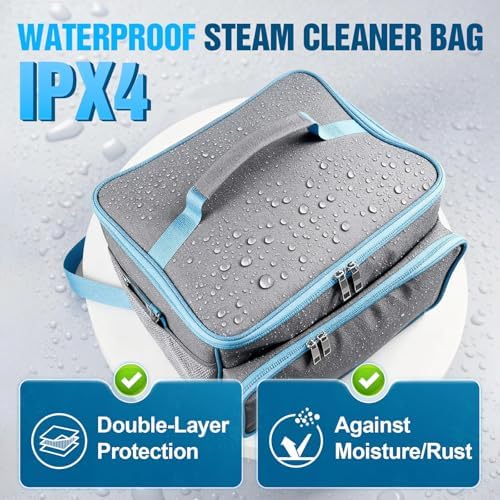 Heavy-Duty Durable Fabric Steam Cleaner Storage Bag, Waterproof & Adjustable Compartments Carrying Case, Steam Cleaner Organizer Bag with Large Space(Case Only) - Image 6