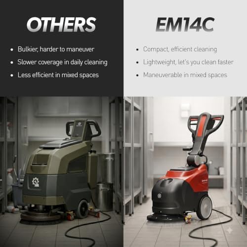 IPC Eagle EM14C Walk Behind Floor Scrubber - 110V-Powered (Red) - Image 3