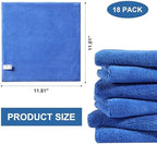 JOYMOOP Microfiber Cleaning Cloth, 18 Piece Set, Medium, Blue - Image 4