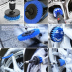 10 Pcs Drill Brush Attachment Set, Drill Scrubber Brush Kit, Drill Cleaning Brush, Scrub Brush for Grout Floor Tub Shower Bathtub Tile Sink Toilet Bathroom Kitchen Car Blue - Image 6