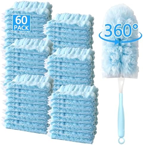 60 Pack Duster Refills Kit Disposable for Swiffer Duster Handle by WAWINYAirVentFilters