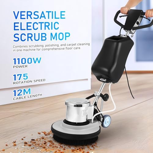 Heavy-Duty 17" Floor Polisher & Scrubber, Commercial Floor Cleaning Machine - Image 3
