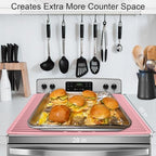 KindGa Stove Cover - Stove Top Covers for Electric Stove 28 x 20 Inch Pink - Image 5