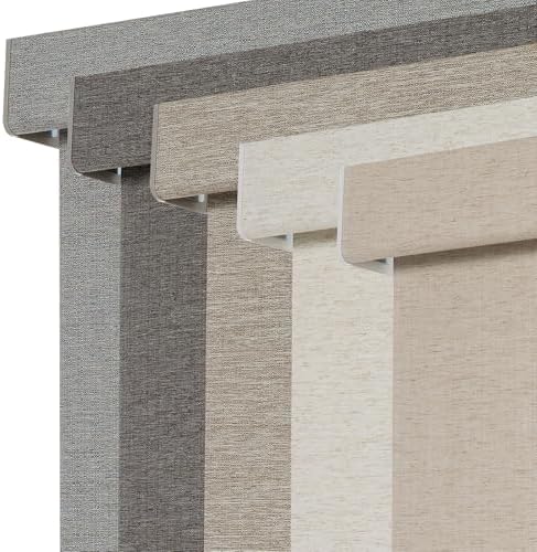 Persilux Blackout Roller Shades for Window Blinds,Cordless,Linen Fabric,Thermal Insulated Fabric UV Protection Shades for Home,Office,Bedroom,Door,Blackout-Beige,33 1/2" W X 72" H by PersiluxHome