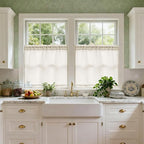 24 Inch Laundry Room Basement Window Curtains 2 Panels Natural Linen - Image 3