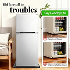 Mini Fridge Silicone Mat with Four Base Raisers,23.6"x23.6"x0.5" Under Refrigerator Mat, Mini Fridge Drip Pan Prevent Water Leakage,Floor Damage,Protect Mat for Small Fridge,Refrigerator,Freezer-Black - Image 5