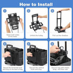 Housolution Rolling Cleaning Caddy Bag with Wheels, Black - Image 6