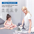 Portable Bed Vacuum Cleaner Cordless Rechargeable Professional Mattress Vacuum Cleaner Powerful Suction Handheld Deep Cleaner for Bed Sheet Carpet Fabric Sofa Vacuum Cleaning with Charging Dock - Image 5