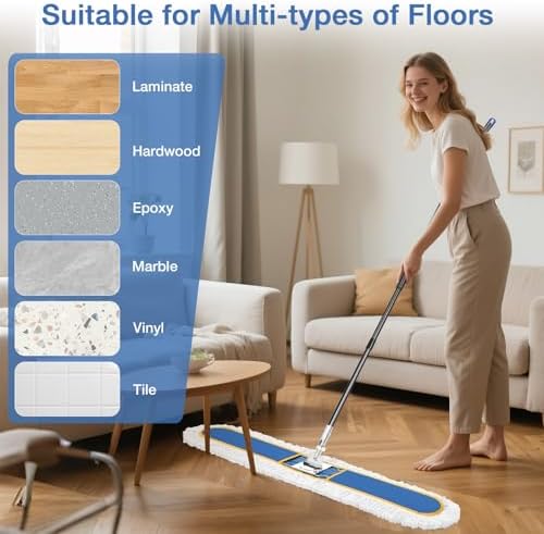 CLDREAM 48" Large Commercial Industrial Dust Mop for Floor Cleaning - Image 2