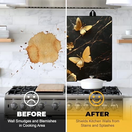 Stove Top Cover for Electric Stove,Glass Stove Top Cover, Heat Resistant Glass Cooktop Cover, Stovetop Protector, Kitchen Decor, Dish Drying Mats Cover for Ceramic Washer Top 28.5x20.5 inch - Image 6