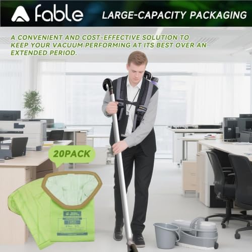 20 Pack 107314 Backpack Vacuum Bags Compatible with ProTeam 6 QT Vac - Image 5