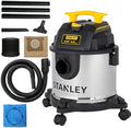 STANLEY 4 Gallon Wet Dry Vacuum, 4 Peak HP Stainless Steel 3 in 1 Shop Vacuum Blower with Powerful Suction, Vacuum for Job Site, Garage, Basement, Workshop, Top Handle, Portable Wet Dry Vac SL18301-4B by STANLEY