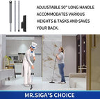 MR.SIGA Heavy Duty Grout Scrub Brush with Long Handle - Image 2