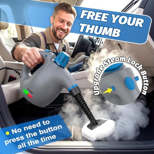 KIATO Handheld Steam Cleaner Pressurized for Home Cleaning, Grey, SC23 - Image 2