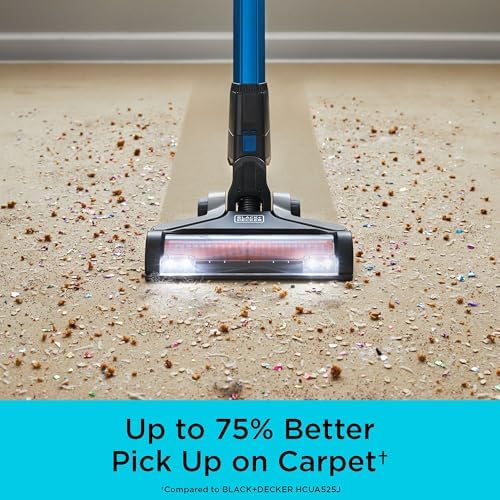 BLACK+DECKER Cordless Vacuum, Powerseries Extreme, Stick Vacuum Cordless Rechargeable, Interchangeable Floorhead with Crevice Attachment, 3 Speed Control, Lightweight, Blue (BSV2020G) - Image 5