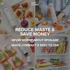 Chef Preserve Compact Vacuum Sealer for Food (Vacuum Sealer Machine + 30 Reusable Vacuum Bags) Powerful Handheld Vacuum Sealer Machine, Seal Meal Saver, Portable Food Sealer - Image 6