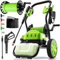 MAX 4800PSI 10" Wheels Electric Pressure Washer, 3LFoam Bottle Professional by SOORAITON