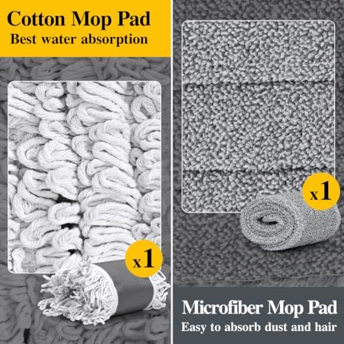 36” Commercial Dust Mop with 62” Adjustable Handle & 2 Reusable Pads - Image 4