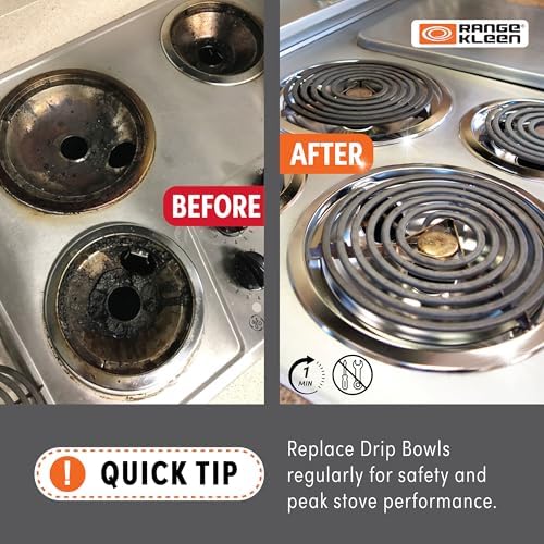 Range Kleen 2-Pack Universal Fit Heavy Duty White Porcelain Drip Bowls for Electric Range with Plug-In Elements - Image 6