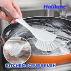 Holikme Dish Brush Cleaning Brush Set for Cleaning Groove Gap,Brown - Image 2