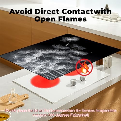 Heat-resistant Stove Top Cover - 28.5" X 20.5" Cooktop Protector Covers, Scratch-resistant Washable Pad Kitchen Countertop Mat (Black, 28.5" x 20.5") - Image 3