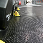 Rubber-Cal Diamond-Plate Rubber Flooring Roll - 3 mm x 4 ft x 2 ft Roll - Black - Image 7