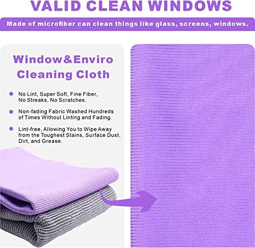 Longmann NorwexWindow Cleaning Cloth, Glass Cloth, Only Use Water, No Chemical Needed, Streaks Schatches Free, Just Add Water (Purple 1 Pack) - Image 3