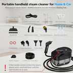 Portable Steam Cleaner for Home and Car, 15s Heat-Up, 15Pcs Accessories - Image 3