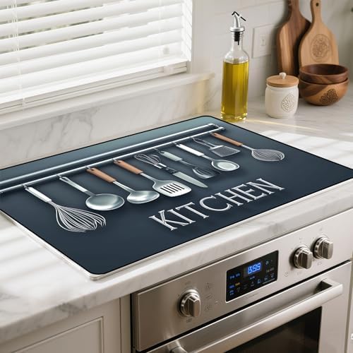 Heat-resistant Stove Top Cover - 28.5" X 20.5" Cooktop Protector Covers, Scratch-resistant Washable Pad Kitchen Countertop Mat (Kitchenware, 28.5" x 20.5") by BSFHH