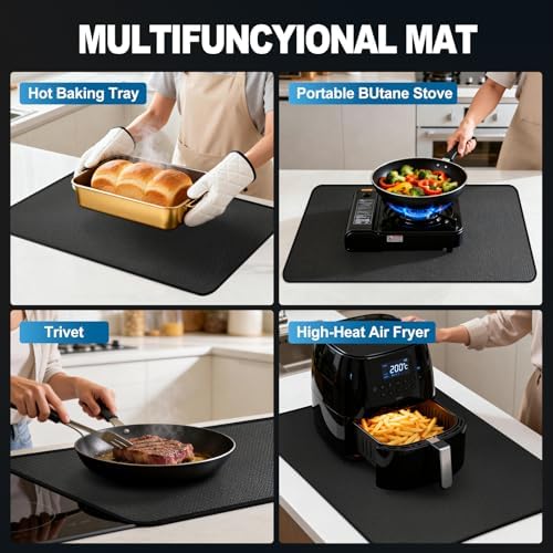 30"x21" Black Fireproof Electric Stove Cover, Glass Cooktop Protector - Image 6