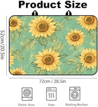 Electric Stove Top Cover - Heat Resistant Floral Stove Cover & Stove Top Protector, Reusable, Easy to Clean, Stylish Home Upgrade. (Sunflower Mint Green, 28"L x 20"W) - Image 3