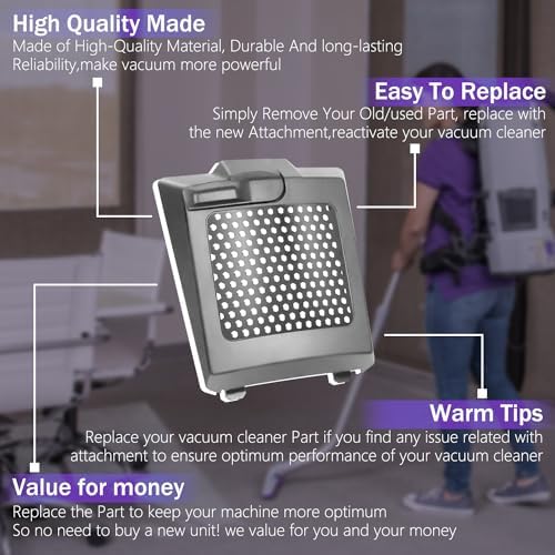 HASMX 833954 Vacuum Cleaner Hepa Filter Cover, Exhaust Filter Cover Door for ProTeam Backpack Vacuum Cleaner 107303, 107310, Super Coach Pro 10, Replace Part Number 833954, 841708 (1-Pack) - Image 3