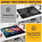 Stove Top Cover for Electric Stove,Glass Stove Top Cover, Heat Resistant Glass Cooktop Cover, Stovetop Protector, Kitchen Decor, Dish Drying Mats Cover for Ceramic Washer Top 28.5x20.5 inch - Image 4