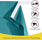 NICETOWN Peacock Teal Blackout French Door Curtain Window Cover - Image 3