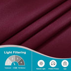 Hiasan French Door Curtains Privacy, Burgundy, 52W x 40L, 1 Panel - Image 5