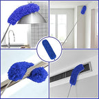 Buysenton Microfiber Duster, 8PCS Feather Duster with 100 Inch Telescoping Extension Pole, Reusable Bendable Dusters, Washable Lightweight Dusters for Ceilings Fans(2023 UAGRED) - Image 3
