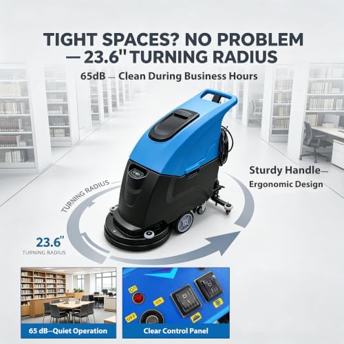 Commercial Floor Scrubber Machine 20" Walk-Behind Auto Scrubber - Image 4
