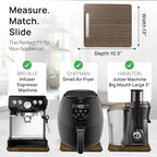 Ibyx Appliance Slider, Sliding Tray for Coffee Maker, 13 x 10.5 in, Brown - Image 5